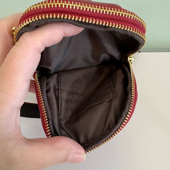 Inicat Un Jour De Chance Crossbody Sling Bag Small Vegan Leather Fanny Packs Red - Picture 7 of 10